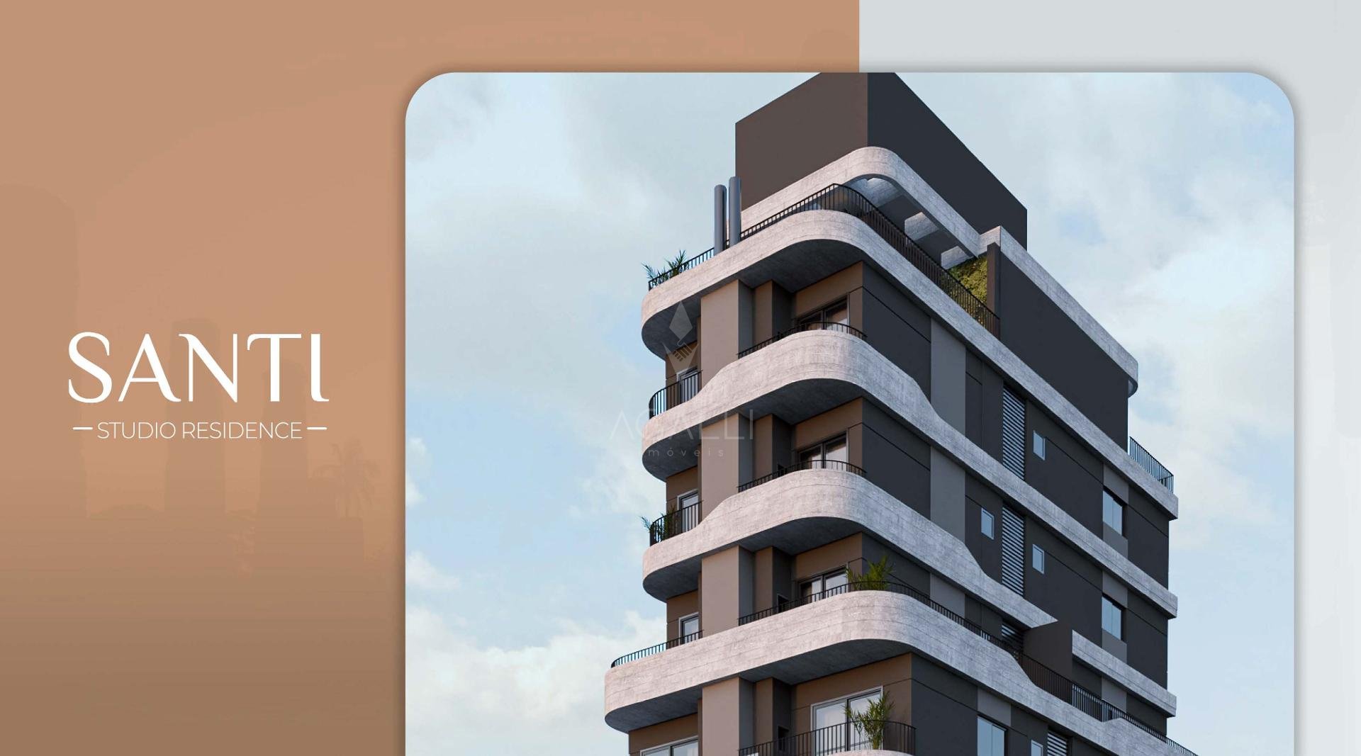 Studio à venda no SANTI Mercês com sacada R  404.900,00 CURITI...